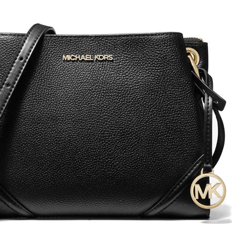 nicole crossbody bag michael kors|Nicole Large Pebbled Leather Crossbody Bag .